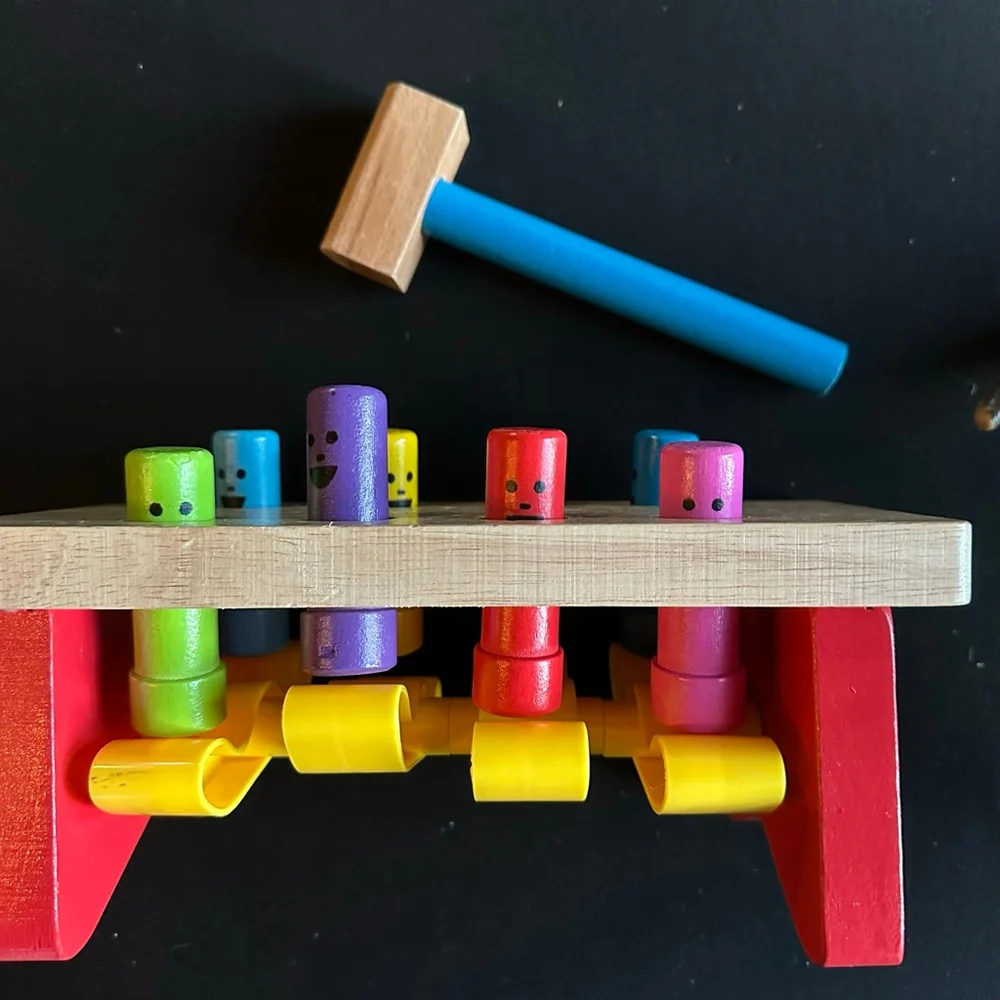 Baby Melissa & Doug Learning Toy Pounding Bench wooden